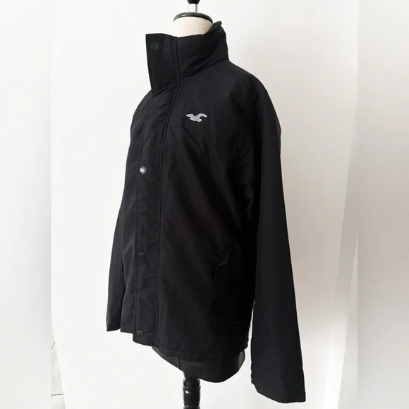NWT Hollister Men’s All Weather Jacket with zipper, Size XL - Navy Blue - Picture 2 of 9
